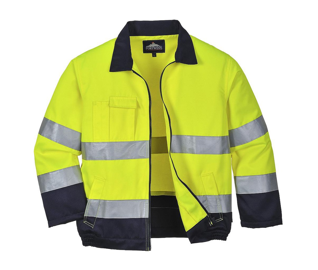 Vest fluo geel/navy TX70