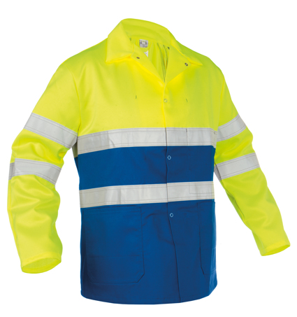 Vest p/k Fluo geel/navy Lins