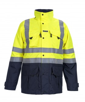 Parka Hydrowear Miramar as/fr fluo geel/navy