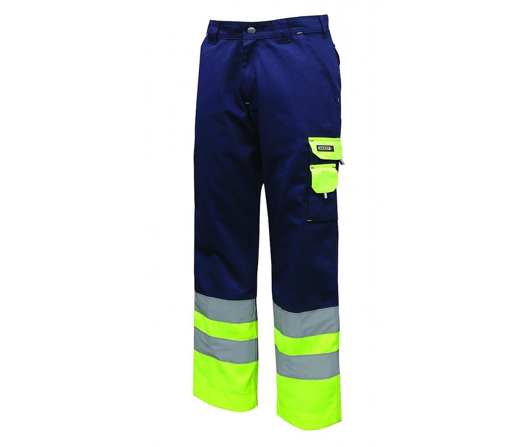 Broek Dassy omaha 300gr navy/geel