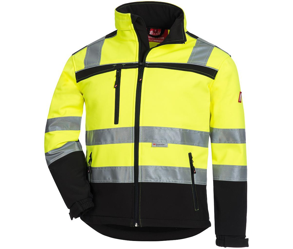 [030-00758-L] Softshell nitras hawkeye 7171 fluo geel/zwart (L)758-xl