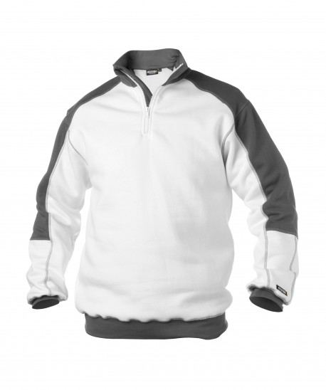 Sweater dassy Basiel wit/grijs