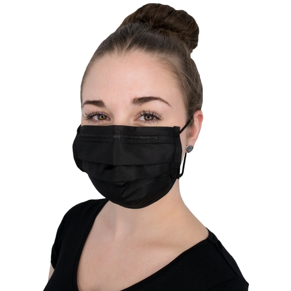 Mondmasker nitras 004338 soft protect plus Zwart (50st)