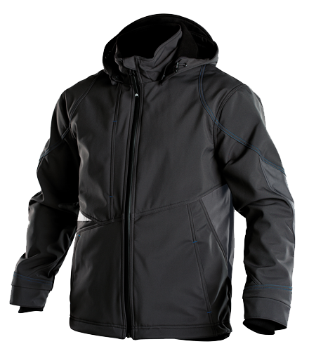 Softshell dassy gravity zwart/grijs