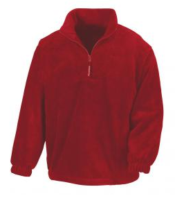 Fleece Result R033x 1/4 zip fleec top kleur rood