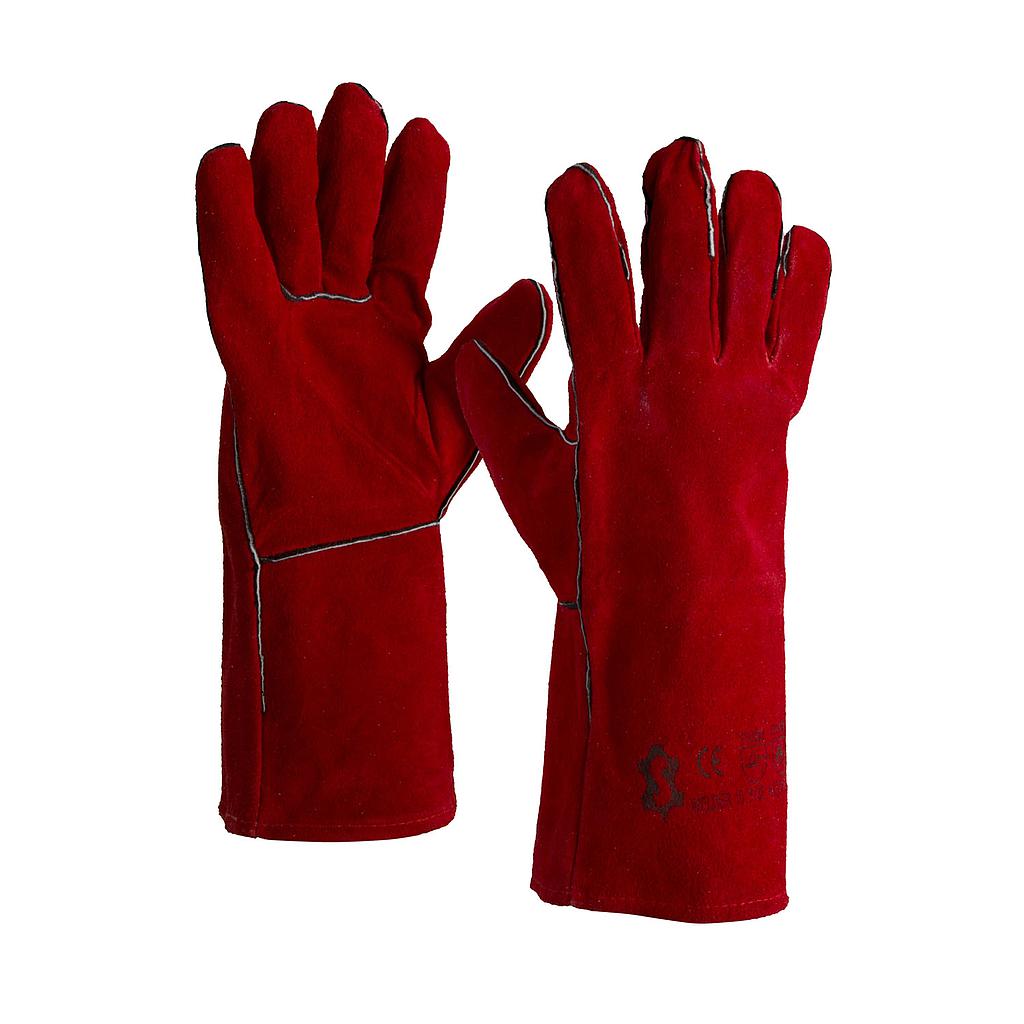 Rode lashandschoen Welder 35cm eco