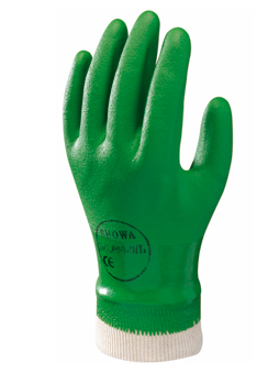 Handschoen Showa 600 pvc groen