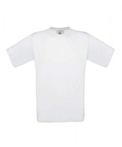 T-shirt B&C Exact Korte Mouwen 150gr wit