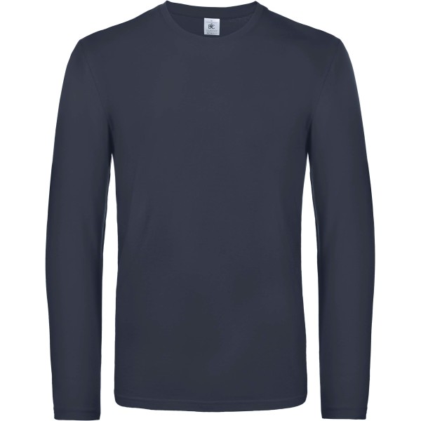 T-shirt B&C Exact 190gr lange mouwen navy