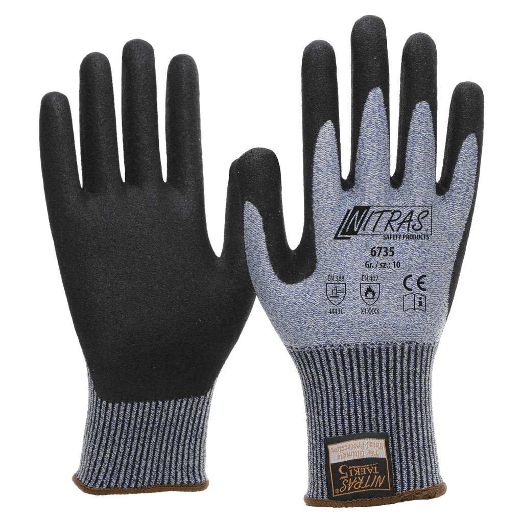 6735 NITRAS TAEKI cut protection gloves