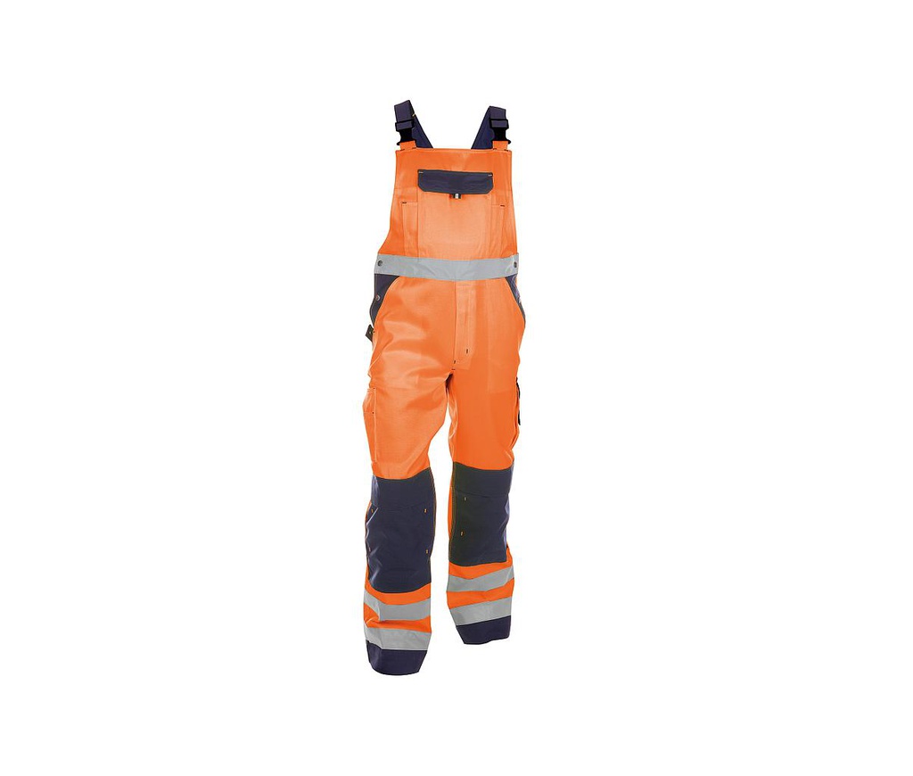 Bretelbroek dassy Toulouse fluo oranje/navy