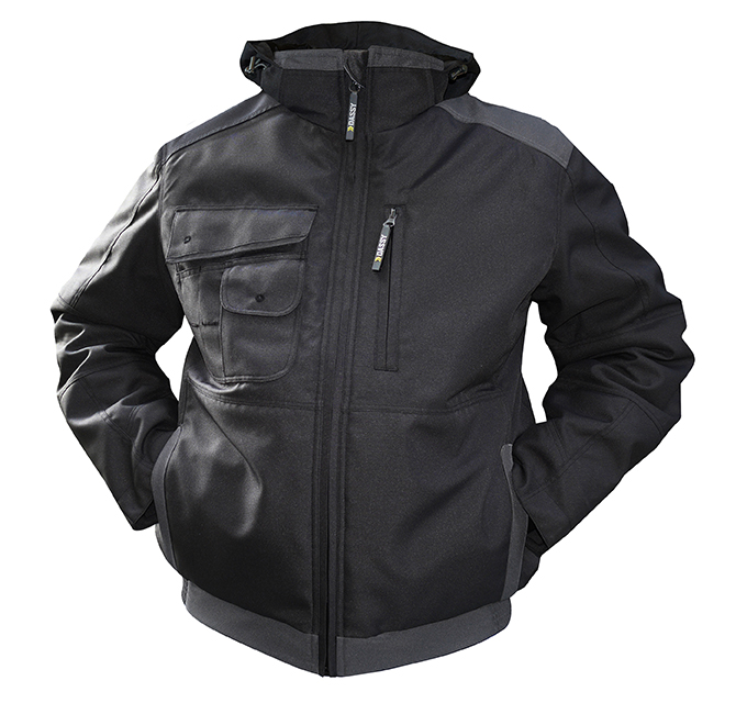 Canvas winterjas Dassy Austin zwart/grijs