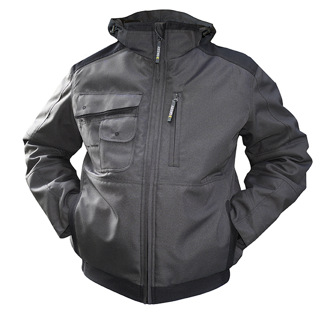 Canvas winterjas Dassy Austin grijs/zwart