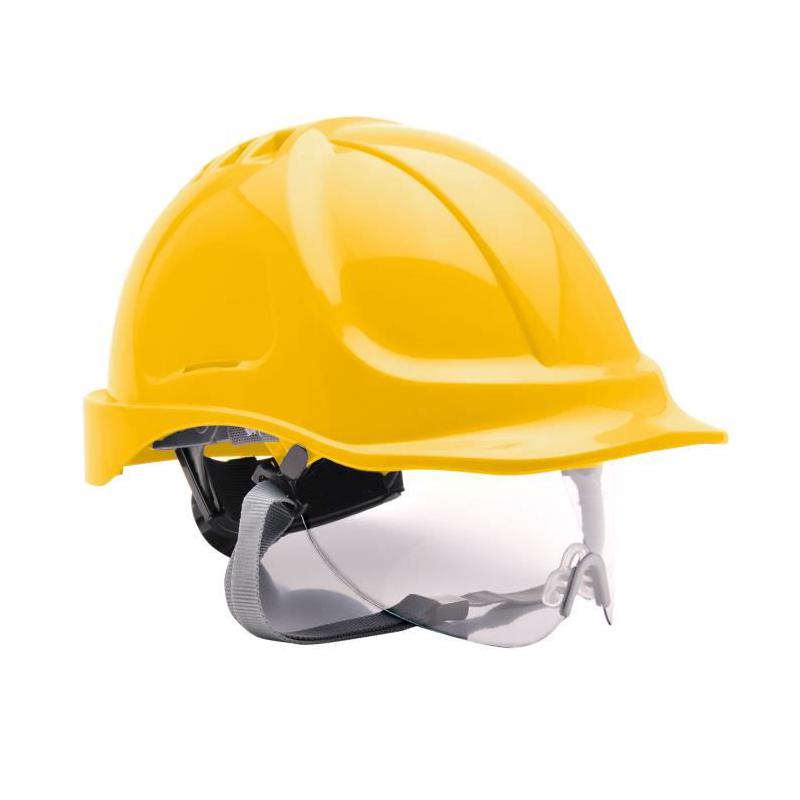 Helm + visier PW55 geel