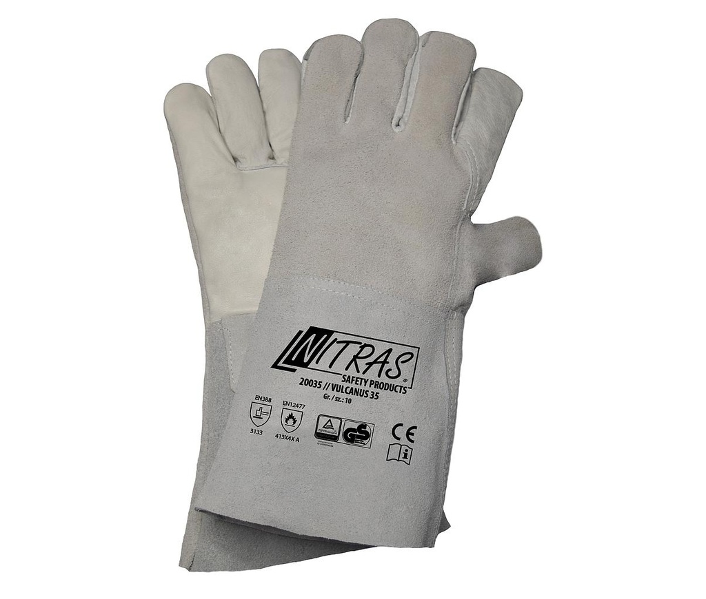 Handschoen nitras 20035 + lederen mouw