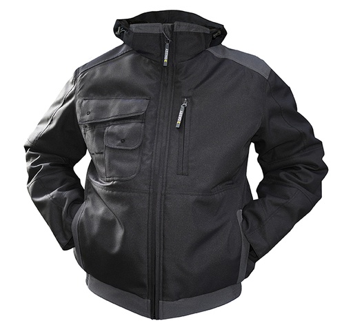 Canvas winterjas Dassy Austin zwart/grijs