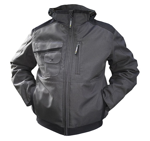 Canvas winterjas Dassy Austin grijs/zwart