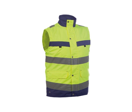 Bodywarmer Dassy Bilbao fluo geel/navy