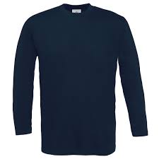 T-shirt b&c E150 lange mouwen navy