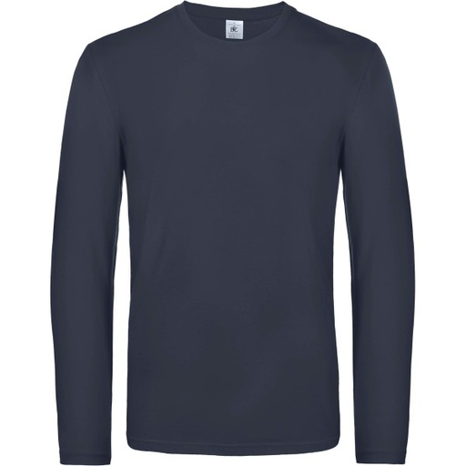 T-shirt B&C Exact 190gr lange mouwen navy