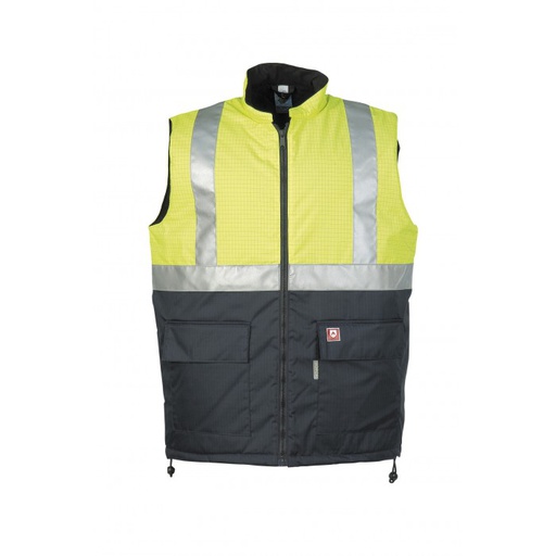 Bodywarmer sioen bravone 1666 fluo geel/navy FR-AS