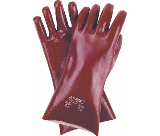 [020-00181] Handschoen nitras 160227 pvc rood 27cm