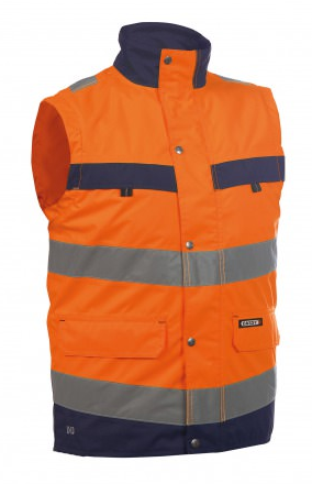 Bodywarmer dassy bilbao fluo oranje/navy