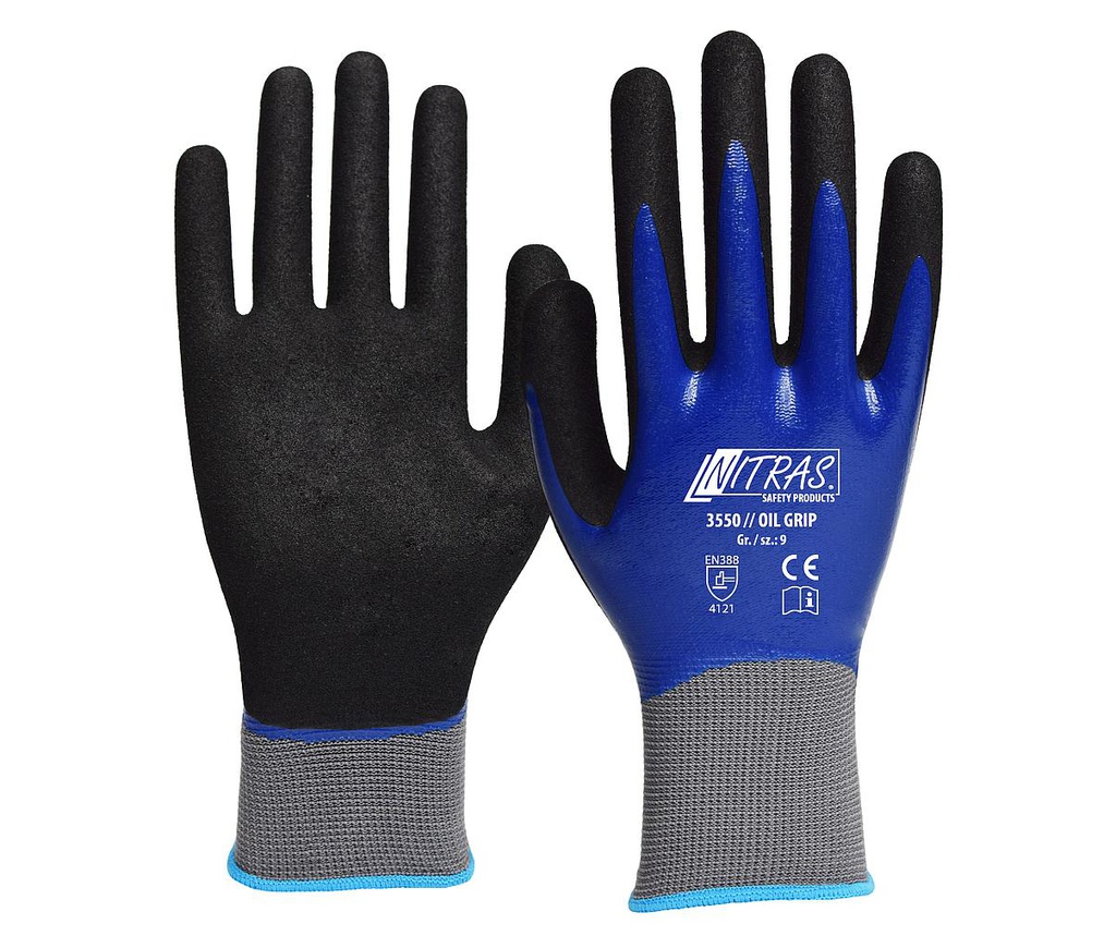 Handschoen nitras 3550 Oil grip 