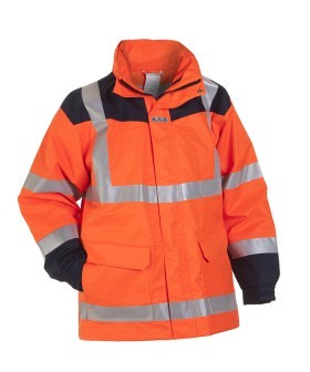 Parka hydrowear maasdam FR-AS fluo oranje/navy