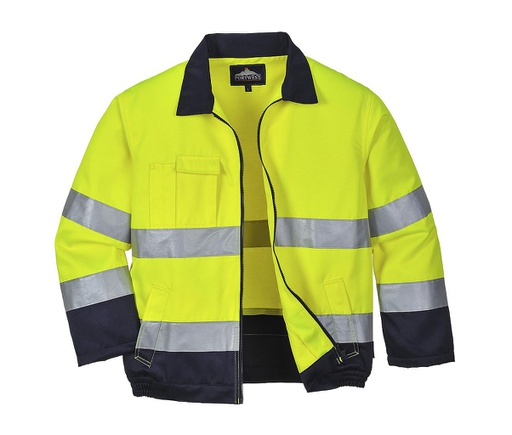 Vest fluo geel/navy TX70