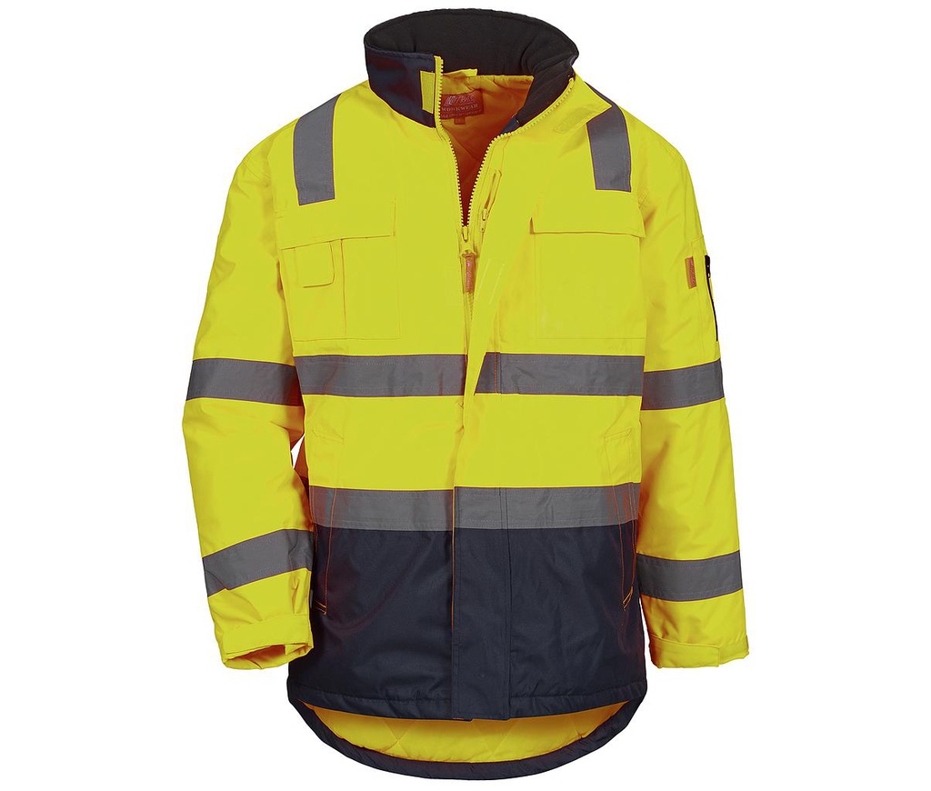 Parka nitras 7145 fluo geel/navy