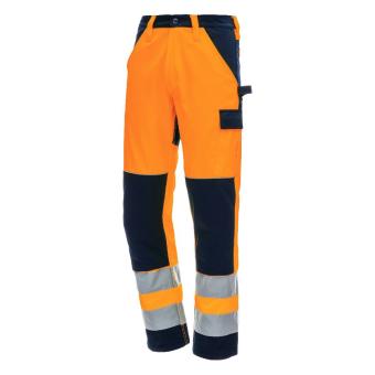 Broek nitras 7571 fluo oranje/navy