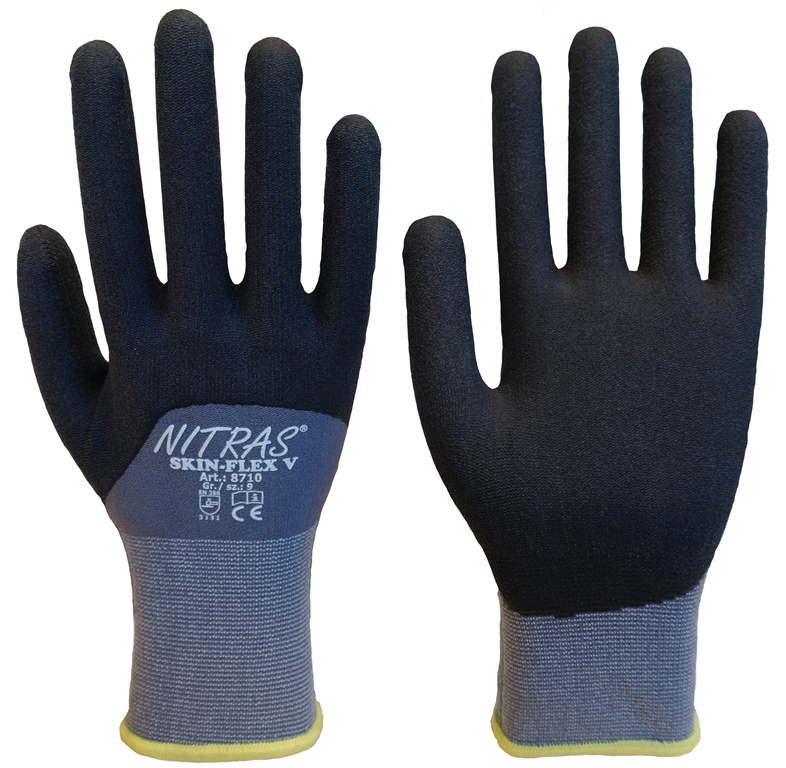 Handschoen nitras 8710 3/4 gecoat