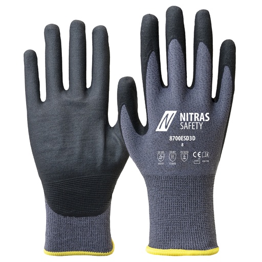 [8700ESD3D-1210] 8700ESD3D-1210 NITRAS assembly gloves